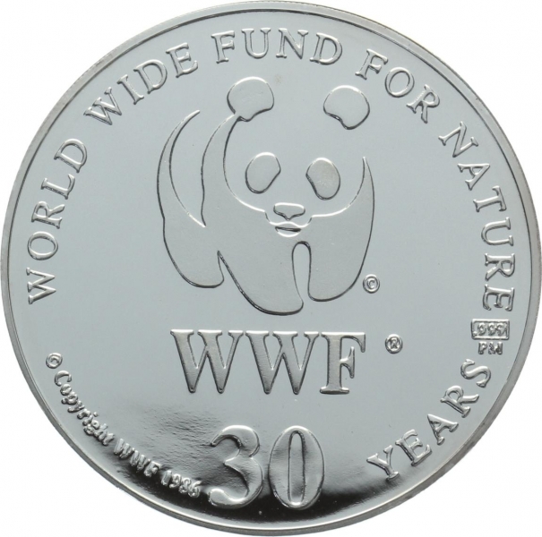 WWF Feinsilbermedaille "Schimpanse"
